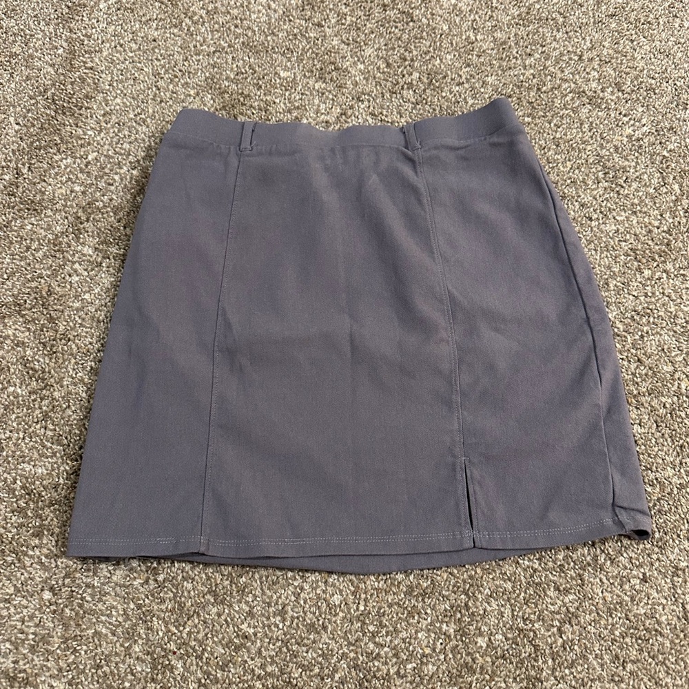 No Boundaries Charcoal Mini Skirt
